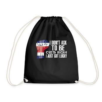 Costa Rican Pride Costa Rica Flag Grown Costa - Drawstring Bag - black - Front