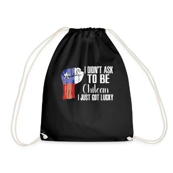 Chilean Pride Chile Flag Grown Chilean Roots - Drawstring Bag - black - Front