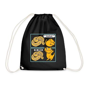 Bearded Dragon Hey Why Do They Call You A Beardie - Drawstring Bag - black - Front