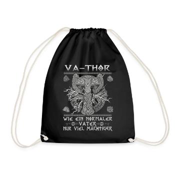 Vathor pour hommes - Fête des pères Cadeau de la fête des pères Viking - Sac de sport léger - noir - Devant