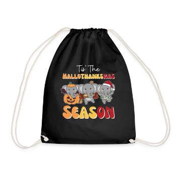 Tis' the Hallothanksmas Saison Elefant - Sac de sport léger - noir - Devant