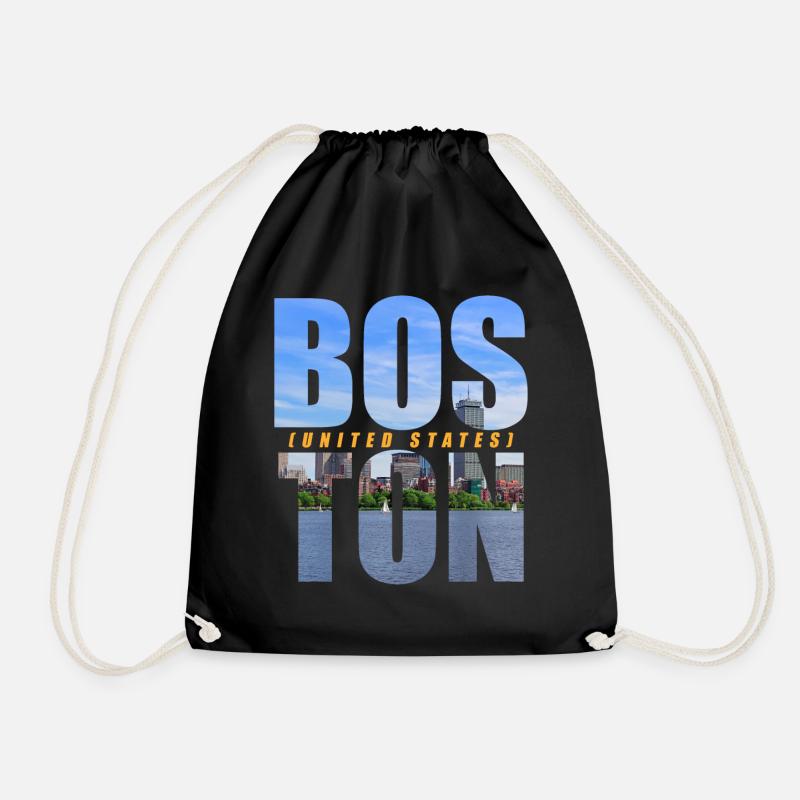 Boston USA Souvenir - Turnbeutel - Schwarz