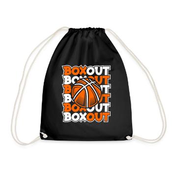 Boxout Basketball Player Basketball Hoop Basketball Fan - Drawstring Bag - black - Front