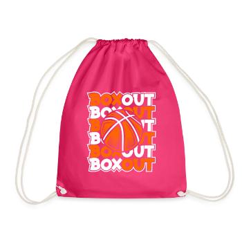 Boxout Basketball Player Basketball Hoop Basketball Fan - Drawstring Bag - fuchsia - Front