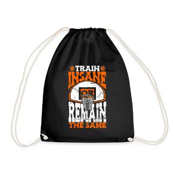 Entraînez-vous fou ou restez le même joueur de basket-ball - Sac de sport léger - noir - Devant
