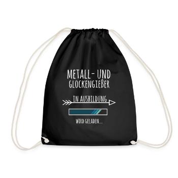 Metall und Glockengießer Ausbildung Geschenk - Turnbeutel - Schwarz - Vorne