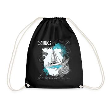 Sailor Sailboat Sailing Ship Sailing Yacht - Sac de sport léger - noir - Devant
