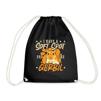 Gerbil I Have A Soft Spot For The Gerbil Rodent - Drawstring Bag - black - Front