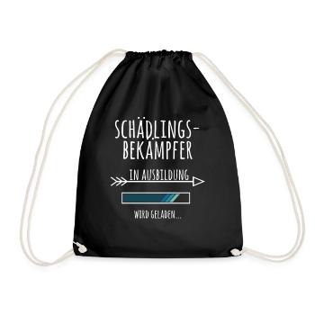 Schädlingsbekämpfer Ausbildung Geschenk Schädlinge - Turnbeutel - Schwarz - Vorne