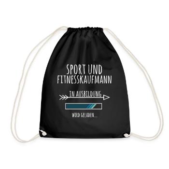 Sport und Fitnesskaufmann Ausbildung Fitnessstudio - Turnbeutel - Schwarz - Vorne