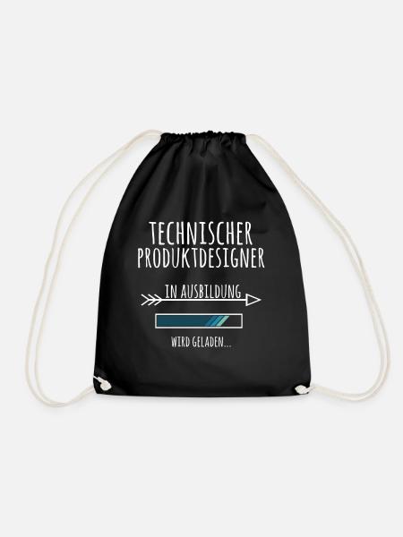 Technischer Produktdesigner Ausbildung Beruf - Turnbeutel - Schwarz