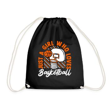 Just A Girl Who Loves Basketball Basketballer - Turnbeutel - Schwarz - Vorne