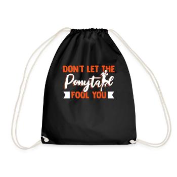 Ne laissez pas la queue de cheval vous tromper basketteur - Sac de sport léger - noir - Devant