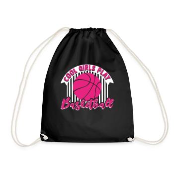 Les filles cool jouent au basket-ball Basketball Hoop - Sac de sport léger - noir - Devant