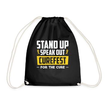 CureFest 2023 CureFest For Childhood Cancer Wear - Drawstring Bag - black - Front