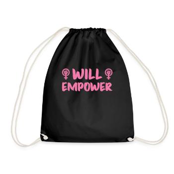 Feminist Feminism Women Equality Rights - Drawstring Bag - black - Front
