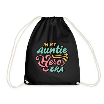 In the era of my aunt's baby announcement - Drawstring Bag - black - Front