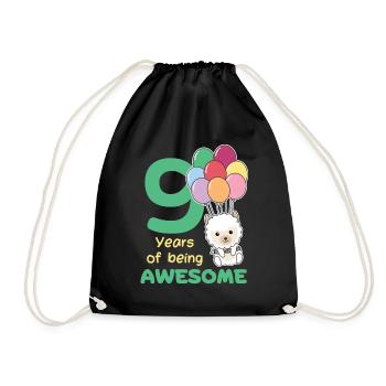 Alpaga pour les enfants de neuf ans de 9 ans - Sac de sport léger - noir - Devant