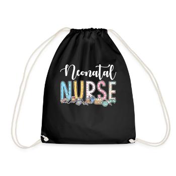 Gift idea for neonatal nurse - Drawstring Bag - black - Front