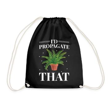 Asplenium parvati plant lover I would - Drawstring Bag - black - Front