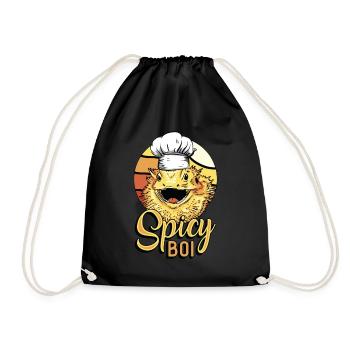 Dragon barbu Spicy Boi Herpétologiste Tête de Dragon - Sac de sport léger - noir - Devant