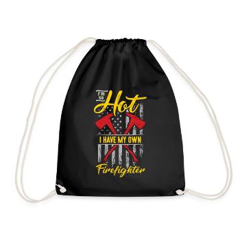 Chef pompier J’ai tellement chaud que j’ai mon propre pompier - Sac de sport léger - noir - Devant