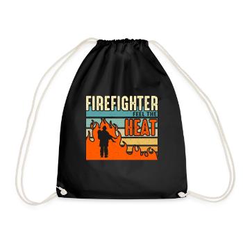 Chief Firefighter Feel The Heat Fire Department - Turnbeutel - Schwarz - Vorne