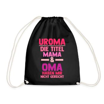 Mutter Mama Oma Uroma - Turnbeutel - Schwarz - Vorne