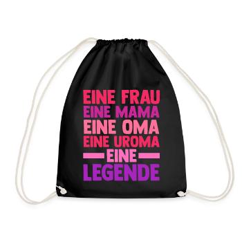 Mutter Mama Oma Uroma - Turnbeutel - Schwarz - Vorne
