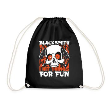 Je frappe les choses pour le plaisir forgeron forge - Sac de sport léger - noir - Devant