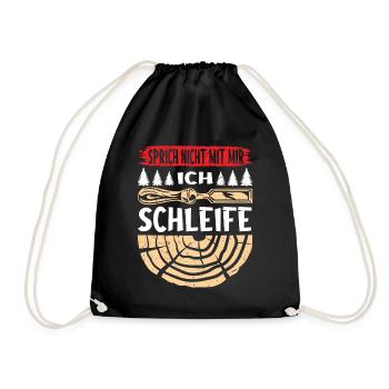 Holzschnitzer Holzschnitzerei - Turnbeutel - Schwarz - Vorne