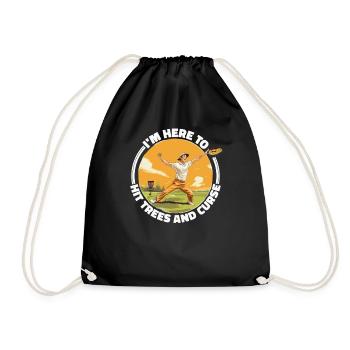 Lecteur de disc golf Disc Golfer Jeu drôle de dictons - Sac de sport léger - noir - Devant