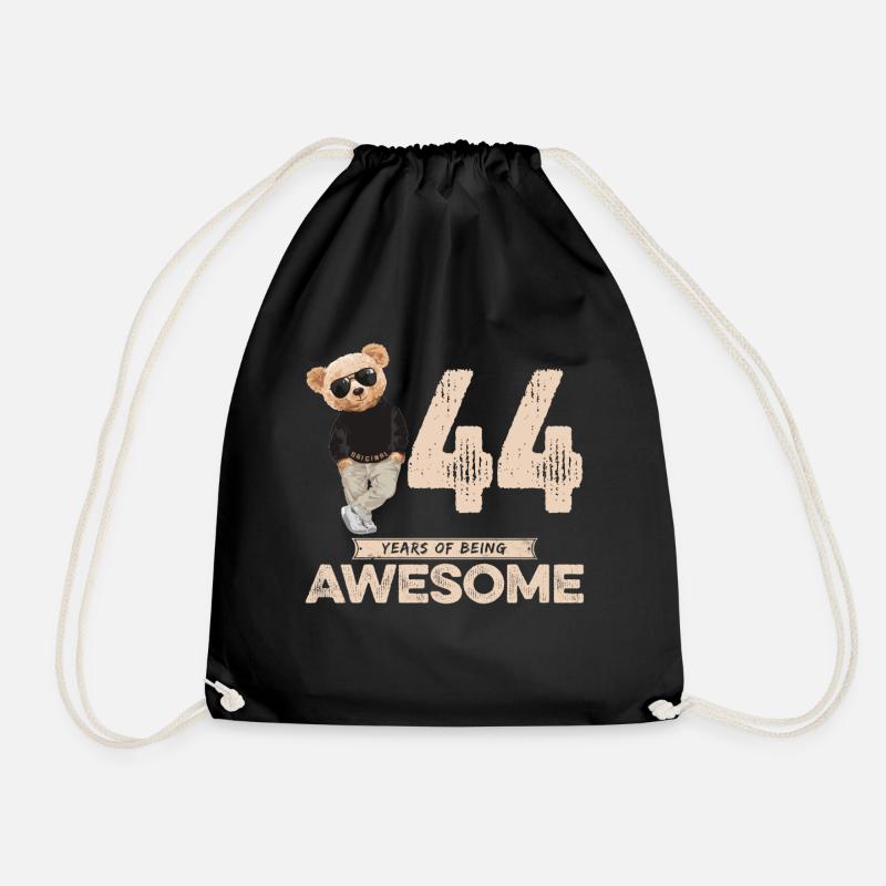 44 Years of being Awesome Teddy Bear - Turnbeutel - Schwarz