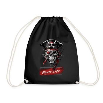 Pirate Life - Drawstring Bag - black - Front