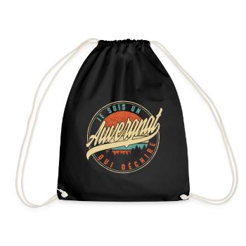 Je Suis Un Auvergnat Qui Déchire Humour T Shirt - Drawstring Bag - black - Front