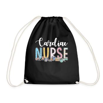 Idée cadeau pour infirmière cardiaque - Sac de sport léger - noir - Devant
