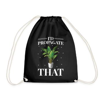 I would propagate banana plant lovers - Drawstring Bag - black - Front