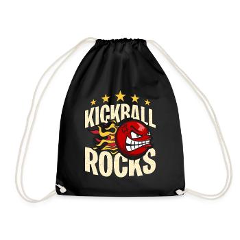 Kickball Rocks Loves Competitive Sports Kick Balls - Turnbeutel - Schwarz - Vorne