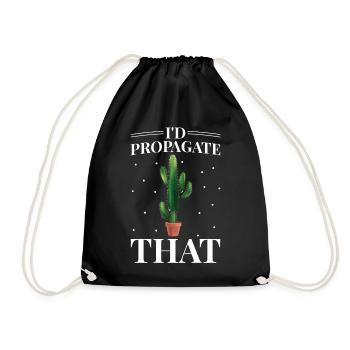 I would propagate cactus plant lovers - Drawstring Bag - black - Front