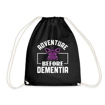 L’aventure avant la démence - Sensibilisation à la maladie d’Alzheimer - Sac de sport léger - noir - Devant