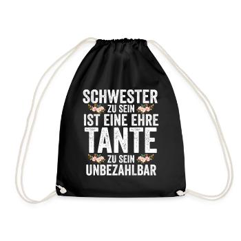 Schwester und Tante - Turnbeutel - Schwarz - Vorne