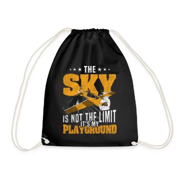 Sky Is Not The Limit Its My Playground Model - Drawstring Bag - black - Front