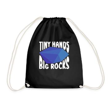 Geologist Children Stone Collector Stones Geology Boy - Drawstring Bag - black - Front