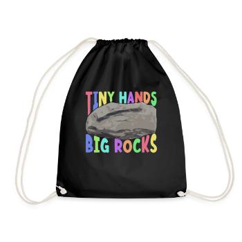 Geologist Children Stone Collector Stones Geology Boy - Drawstring Bag - black - Front