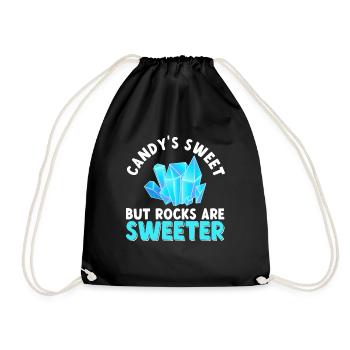 Geologist Children Stone Collector Stones Geology Boy - Drawstring Bag - black - Front