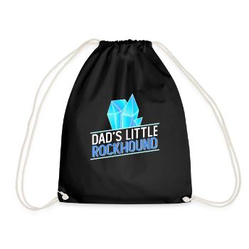 Geologist Children Stone Collector Stones Geology Boy - Drawstring Bag - black - Front