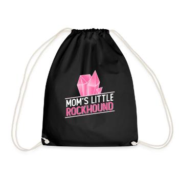 Geologist Children Stone Collector Stones Geology Boy - Drawstring Bag - black - Front