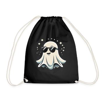 Gespenst mit Sonnenbrille - Turnbeutel - Schwarz - Vorne