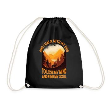Dog Dog Owner Accessories Dog Lover Funny - Drawstring Bag - black - Front