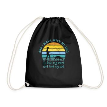 Dog Dog Owner Accessories Dog Lover Funny - Drawstring Bag - black - Front